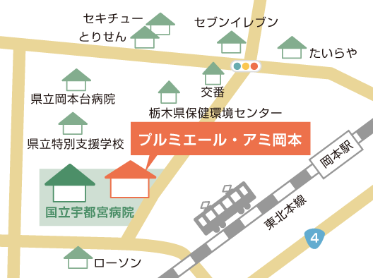 プルミエール・アミ岡本周辺MAP